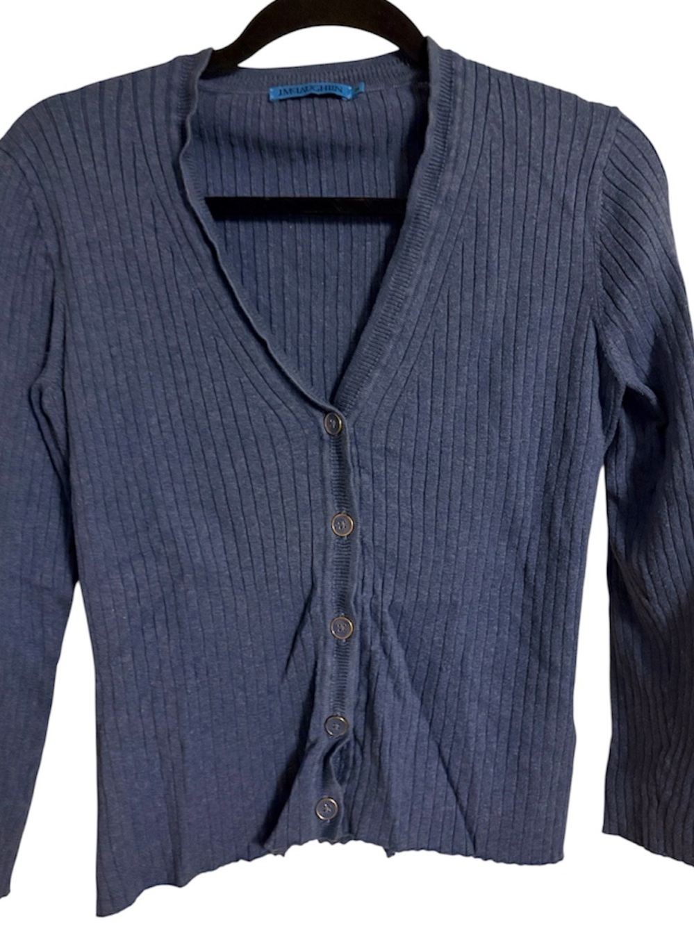 J. McLaughlin Ribbed Button-Front Sweater Cardigan Medium